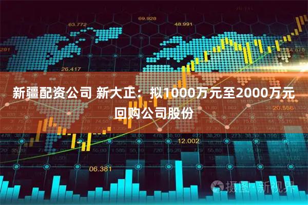 新疆配资公司 新大正：拟1000万元至2000万元回购公司股份